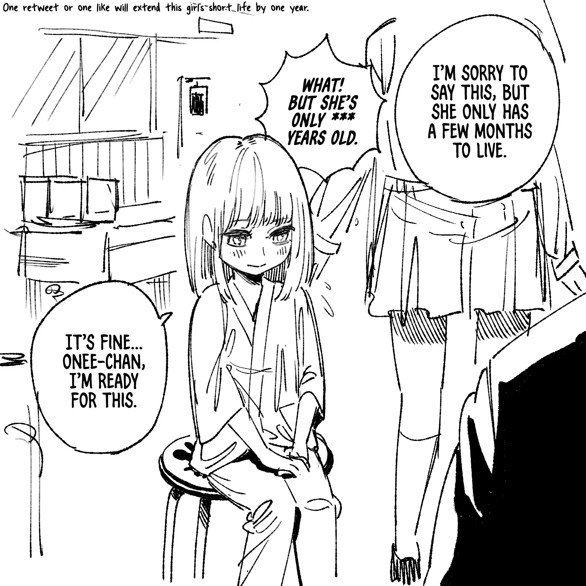 Read 1 Retweet Or 1 Like Will Extend This Girl's Short Life By 1 Year Manga Online