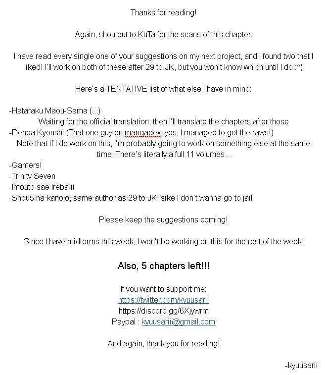 Read 29 to JK Manga Online
