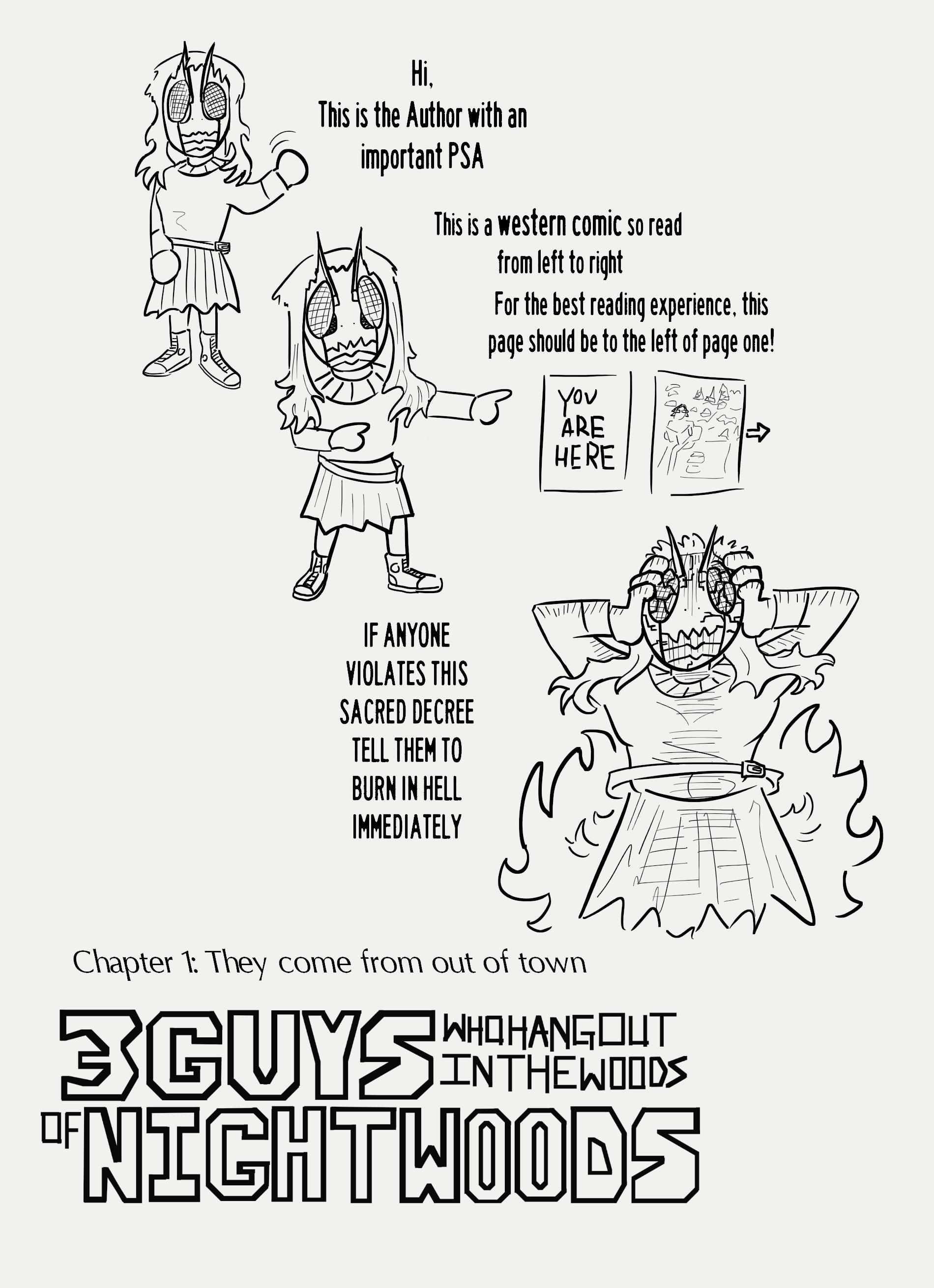 Read 3 Guys Who Hang Out In The Woods of Night Woods Manga Online