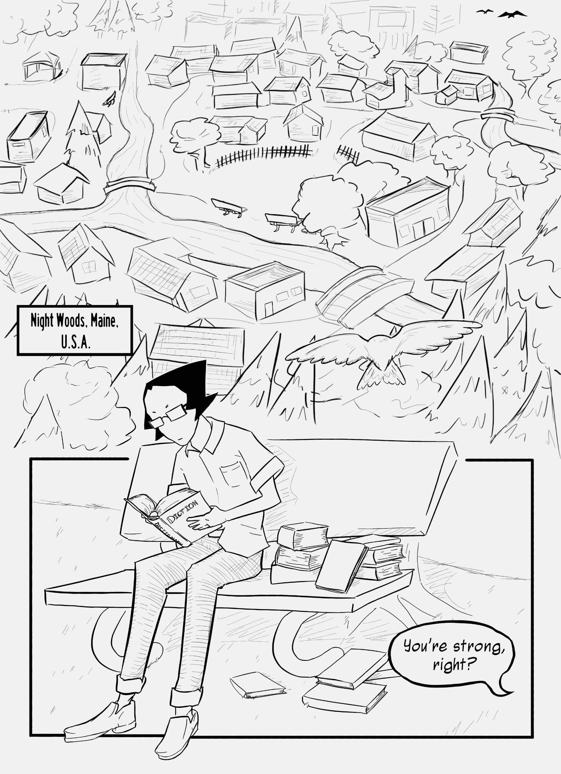 Read 3 Guys Who Hang Out In The Woods of Night Woods Manga Online