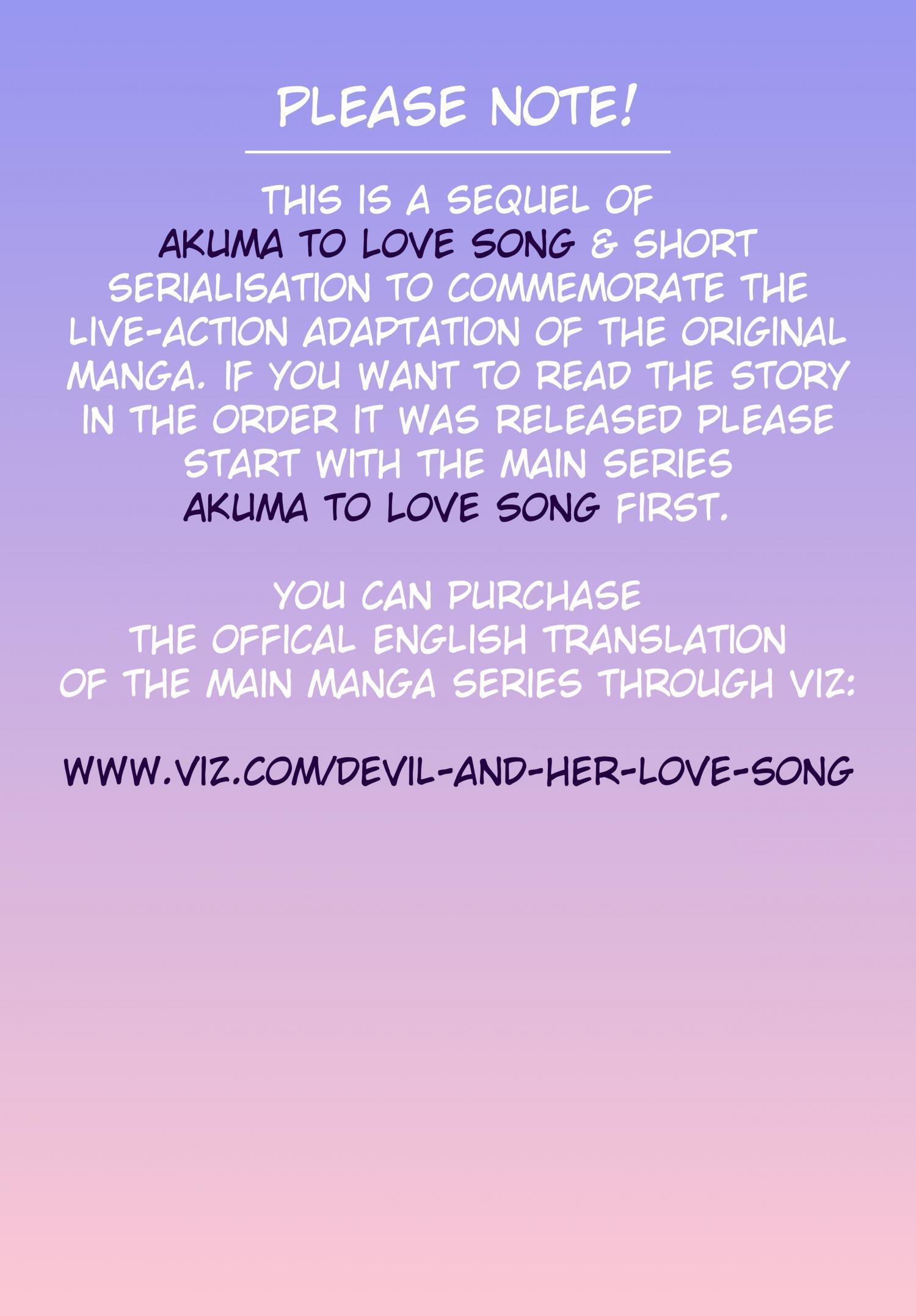 Read Akuma to Love Song Encore Manga Online