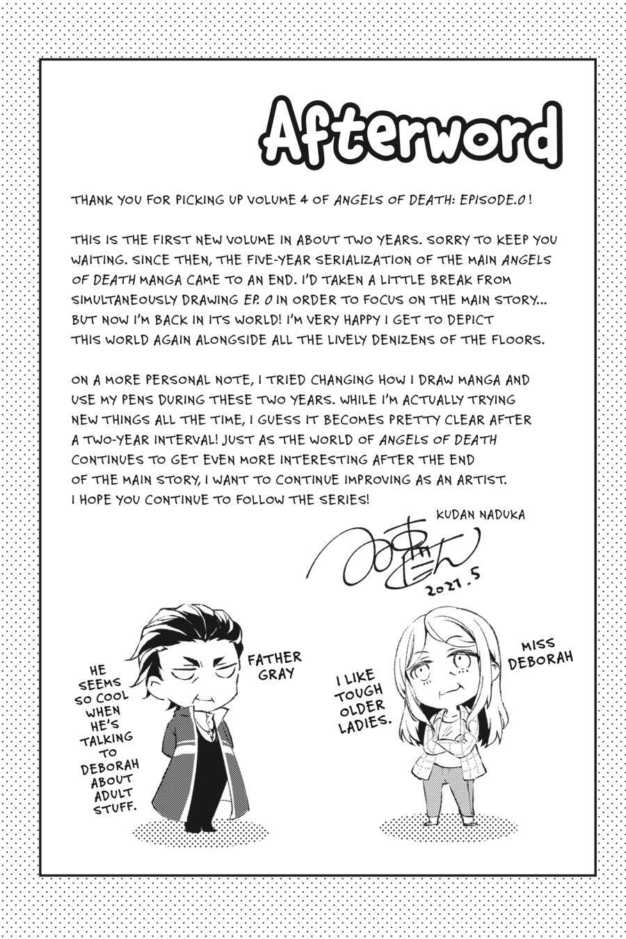 Read Angels of Death Episode.0 Manga Online