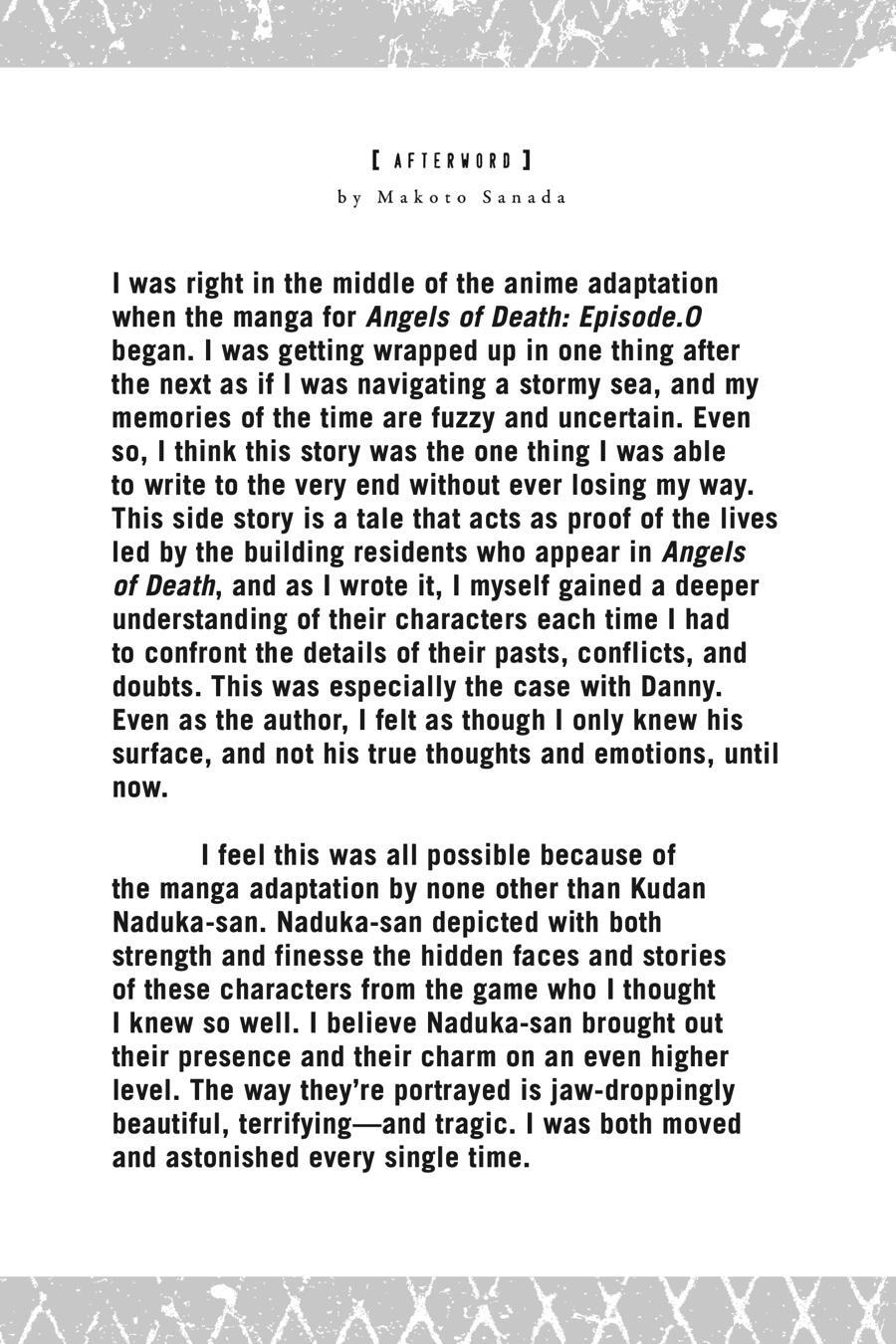 Read Angels of Death Episode.0 Manga Online