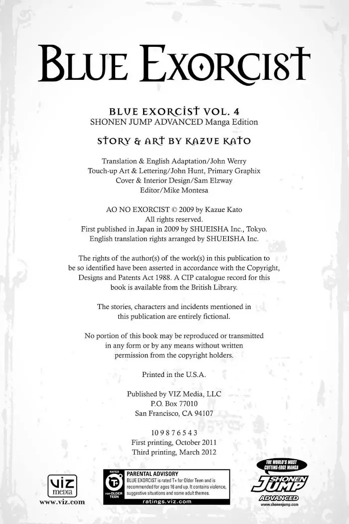 Read Blue Exorcist Manga Online