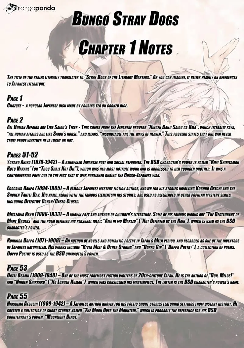 Read Bungou Stray Dogs Manga Online