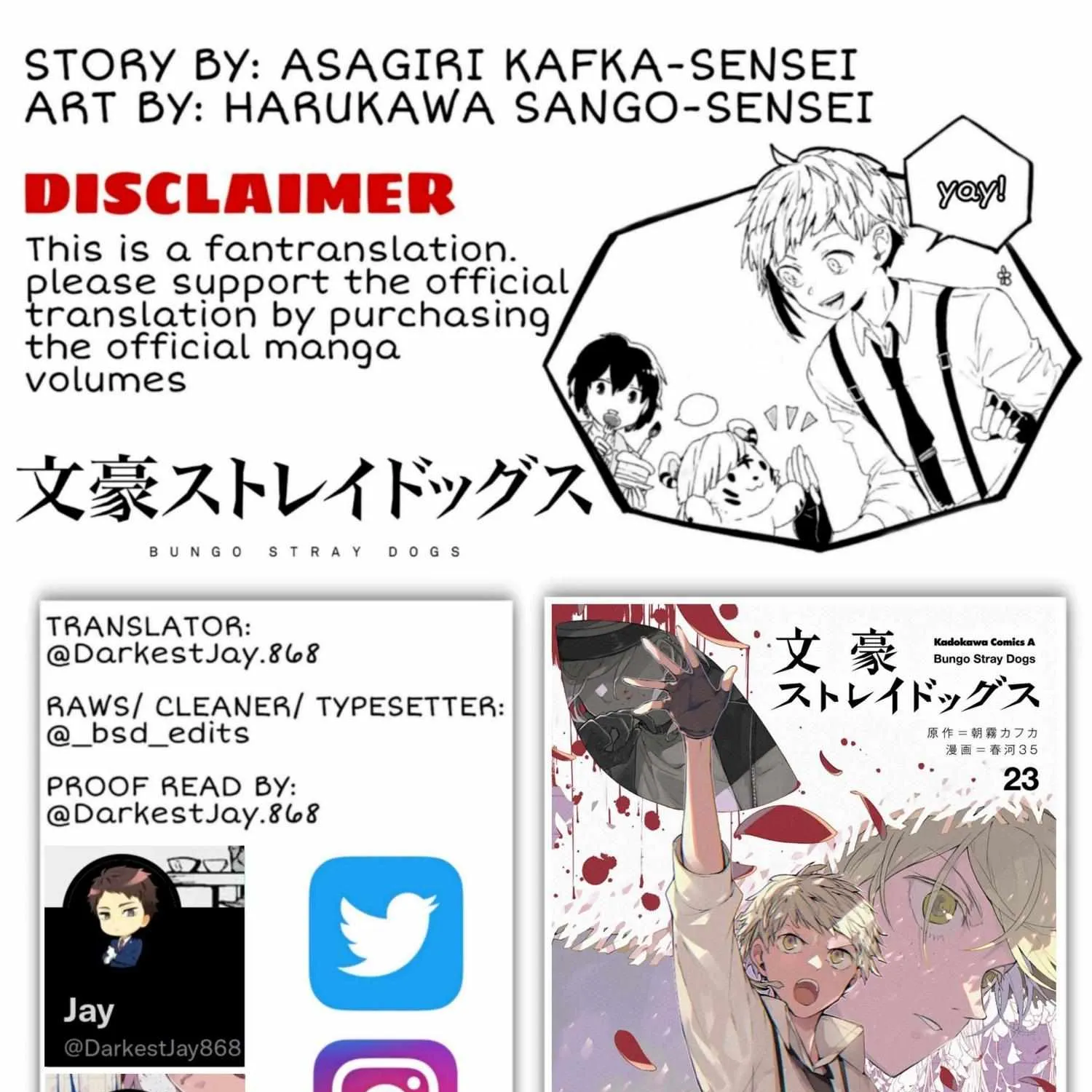 Read Bungou Stray Dogs Manga Online