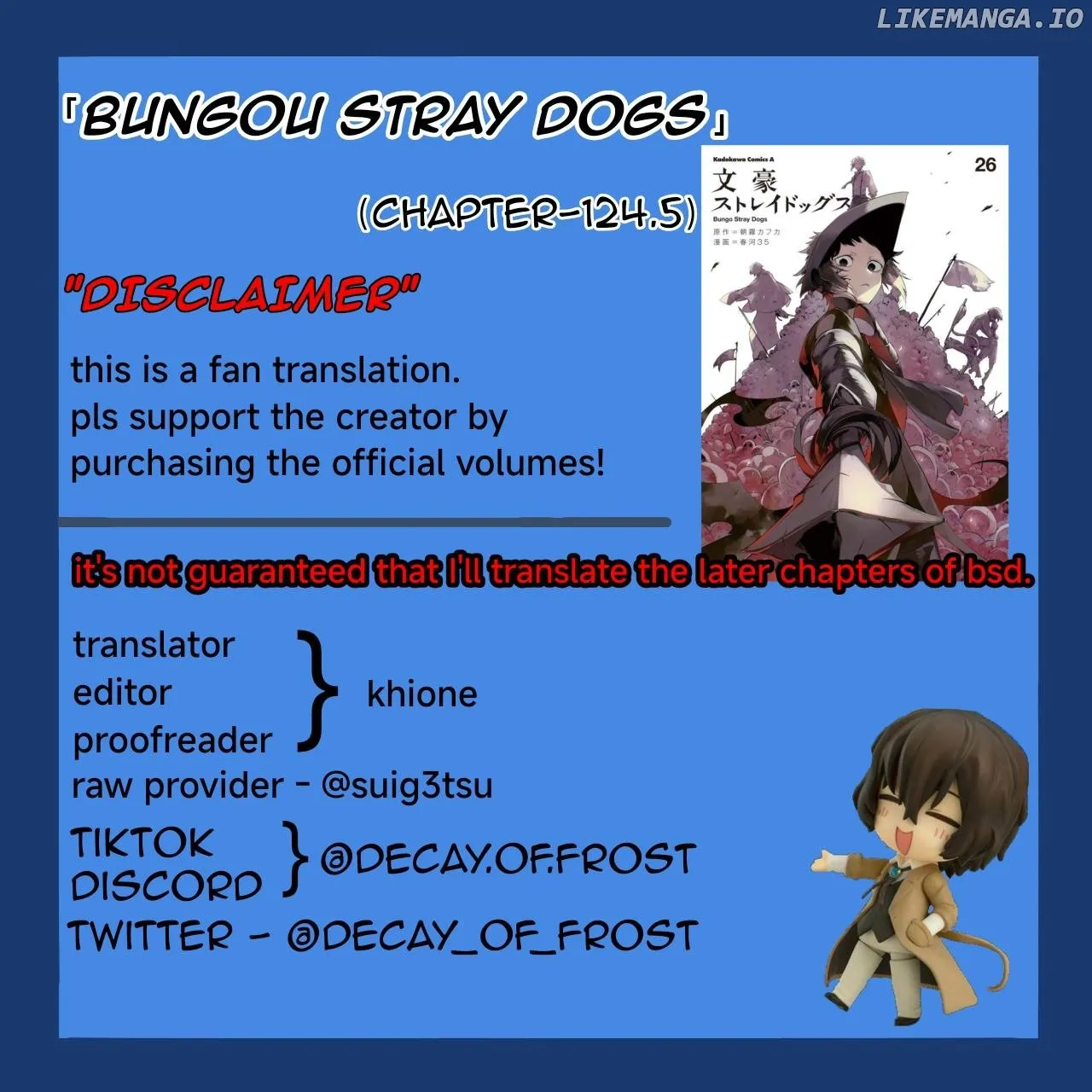 Read Bungou Stray Dogs Manga Online