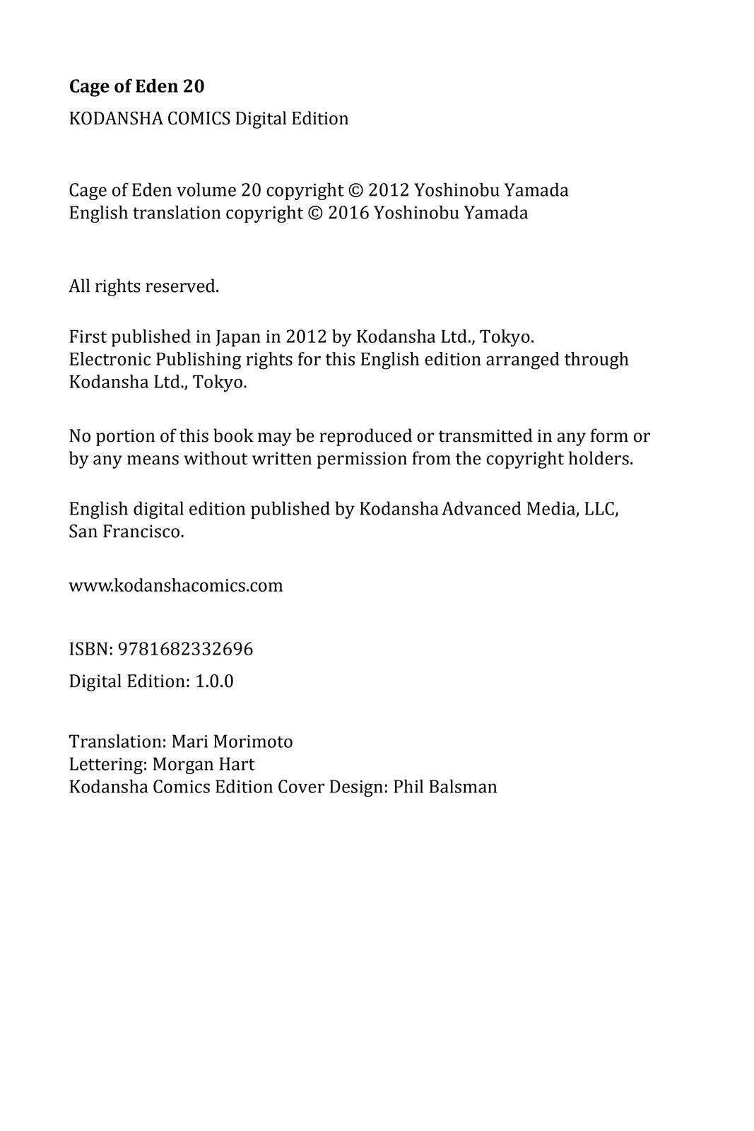 Read Cage of Eden Manga Online