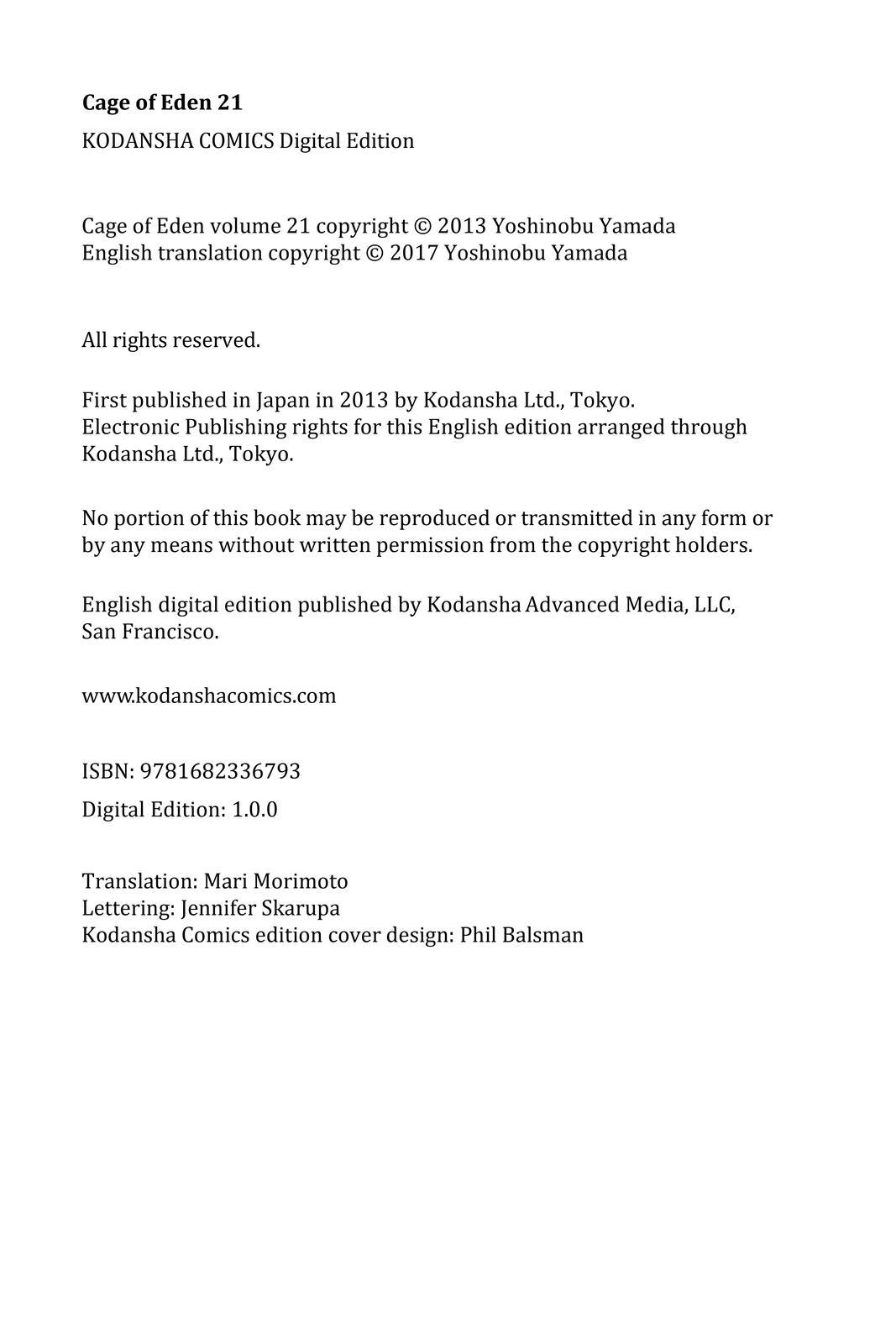 Read Cage of Eden Manga Online