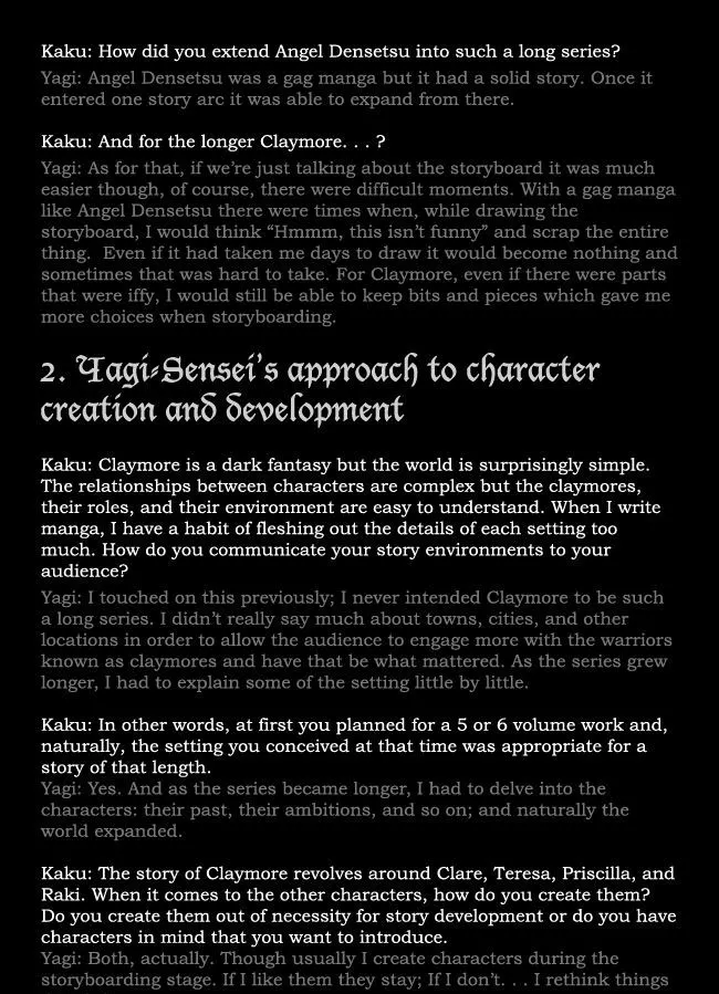 Read Claymore Manga Online