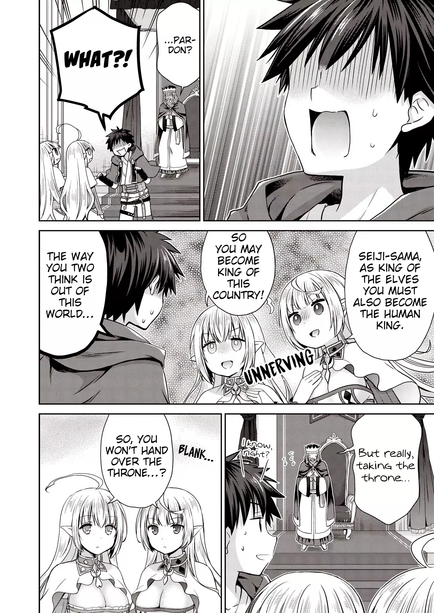 Read Dakara Katte ni Yuusha Toka Haou ni Nintei Sunno Yamero yo! ~Elf Zoku mo Kokuou-sama mo Hirefusu Hodo Ore wa Idai na Yakuwarirashii~ Manga Online