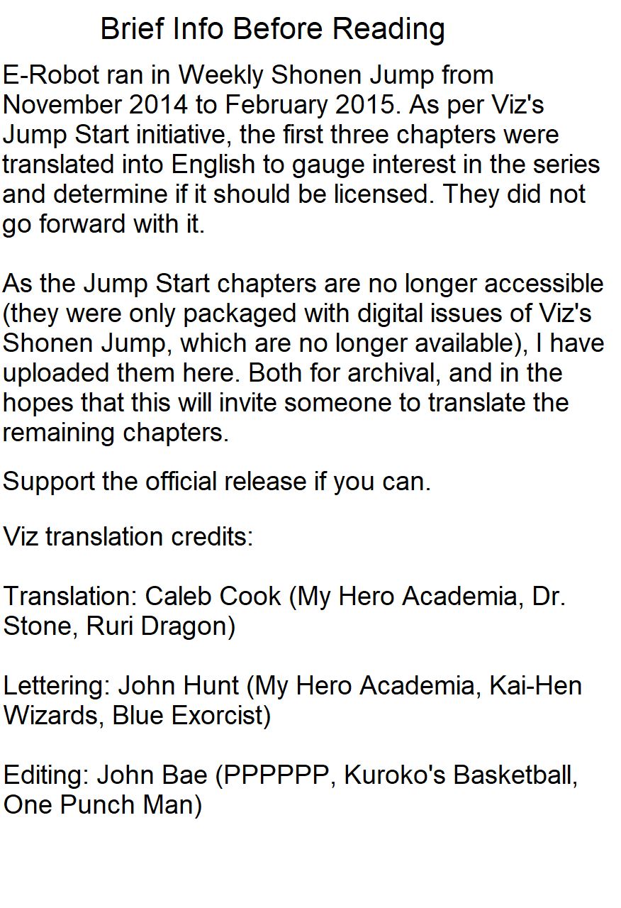 Read E→Robot Manga Online