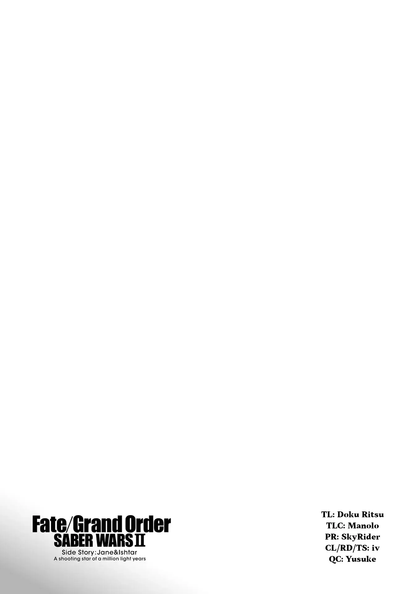 Read Fate-Grand Order SABER WARS II Side Story- Jane & Ishtar ~A Shooting Star of a Million Light Years~ Manga Online