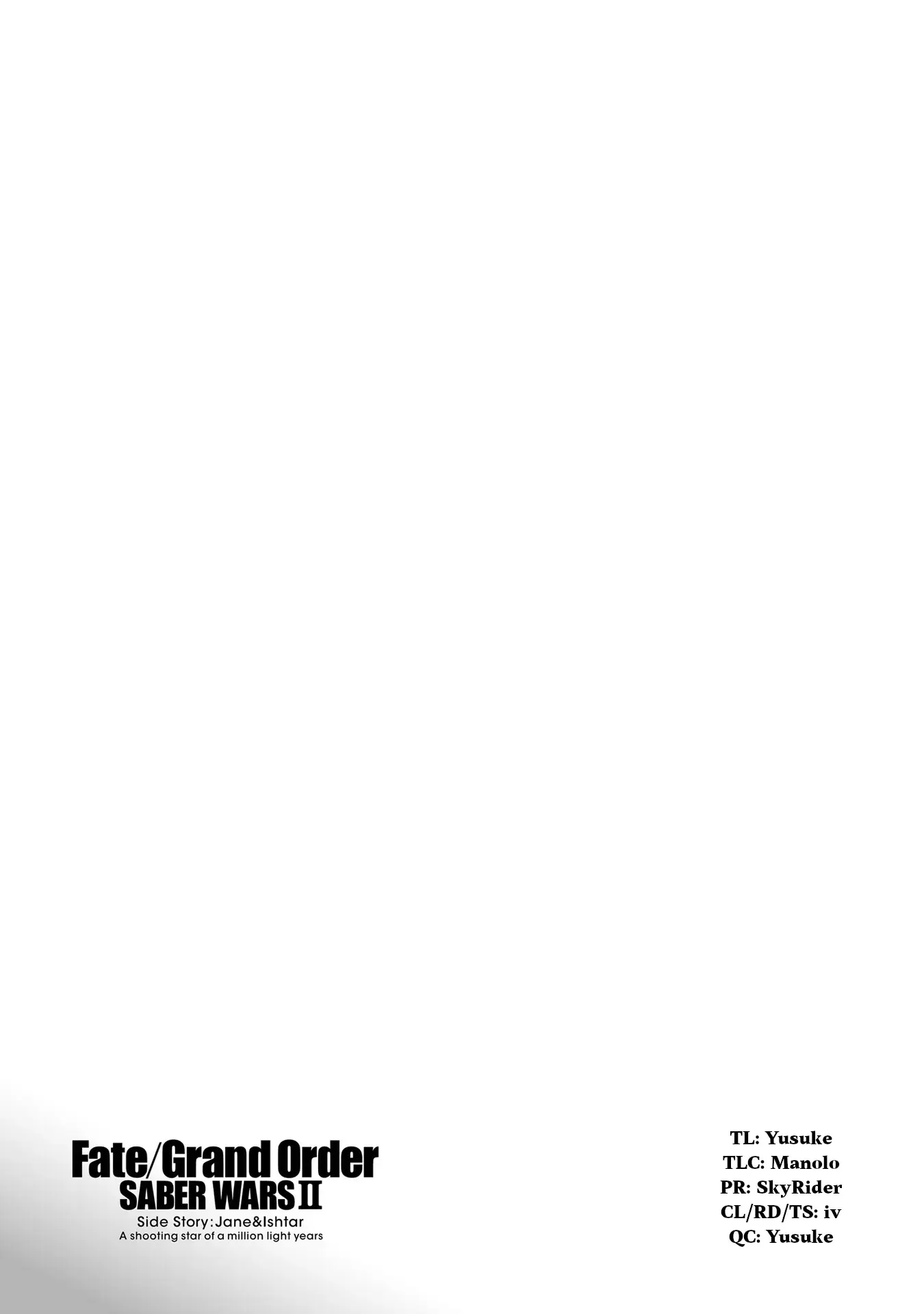 Read Fate-Grand Order SABER WARS II Side Story- Jane & Ishtar ~A Shooting Star of a Million Light Years~ Manga Online