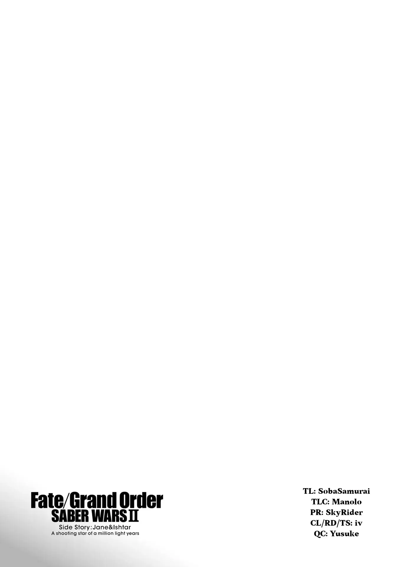 Read Fate-Grand Order SABER WARS II Side Story- Jane & Ishtar ~A Shooting Star of a Million Light Years~ Manga Online