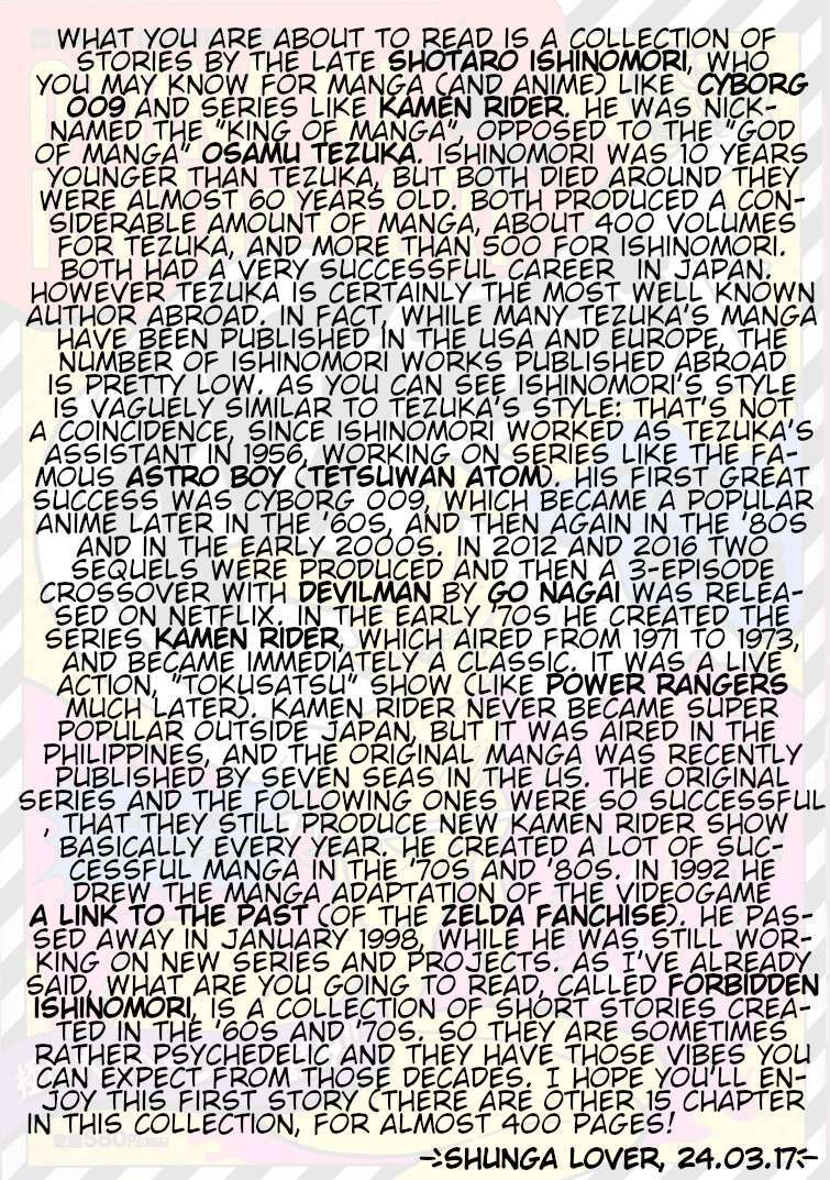 Read Forbidden Ishinomori Manga Online