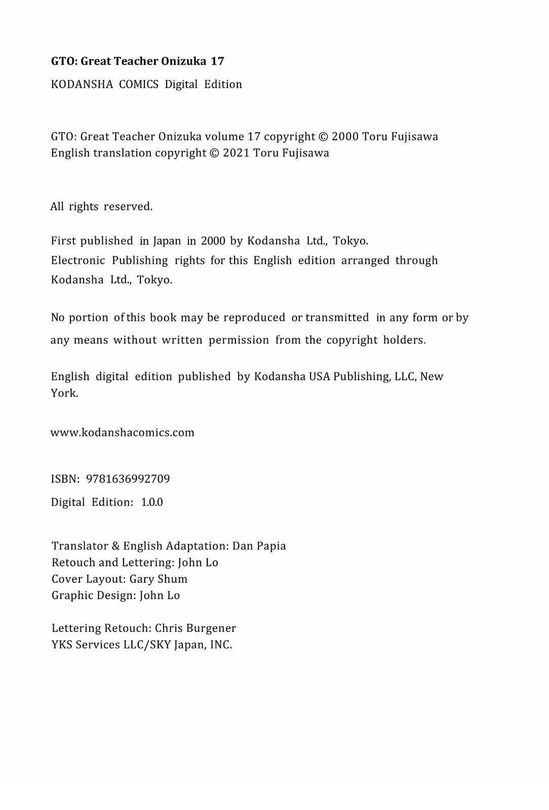 Read GTO Great Teacher Onizuka Manga Online