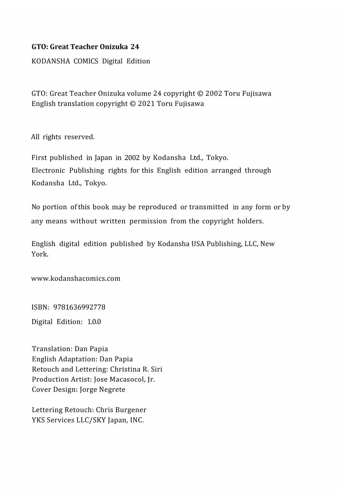 Read GTO Great Teacher Onizuka Manga Online