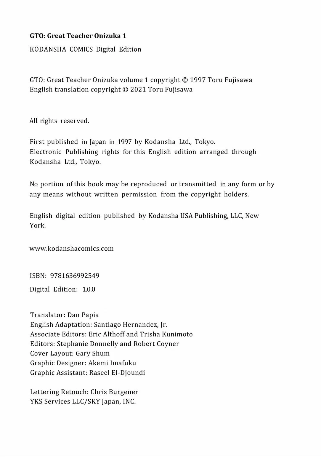 Read GTO Great Teacher Onizuka Manga Online