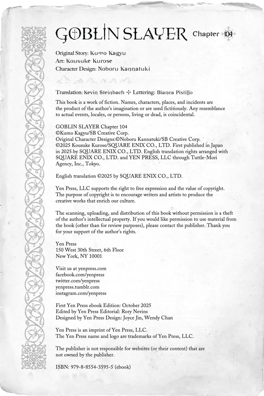 Read Goblin Slayer Manga Online