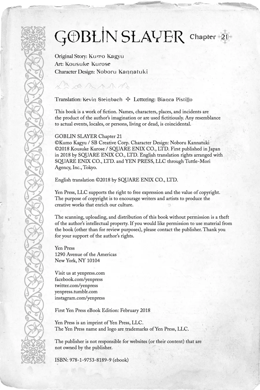 Read Goblin Slayer Manga Online