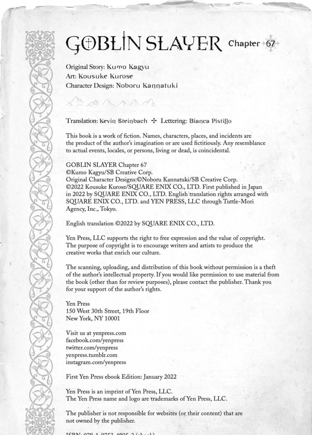 Read Goblin Slayer Manga Online