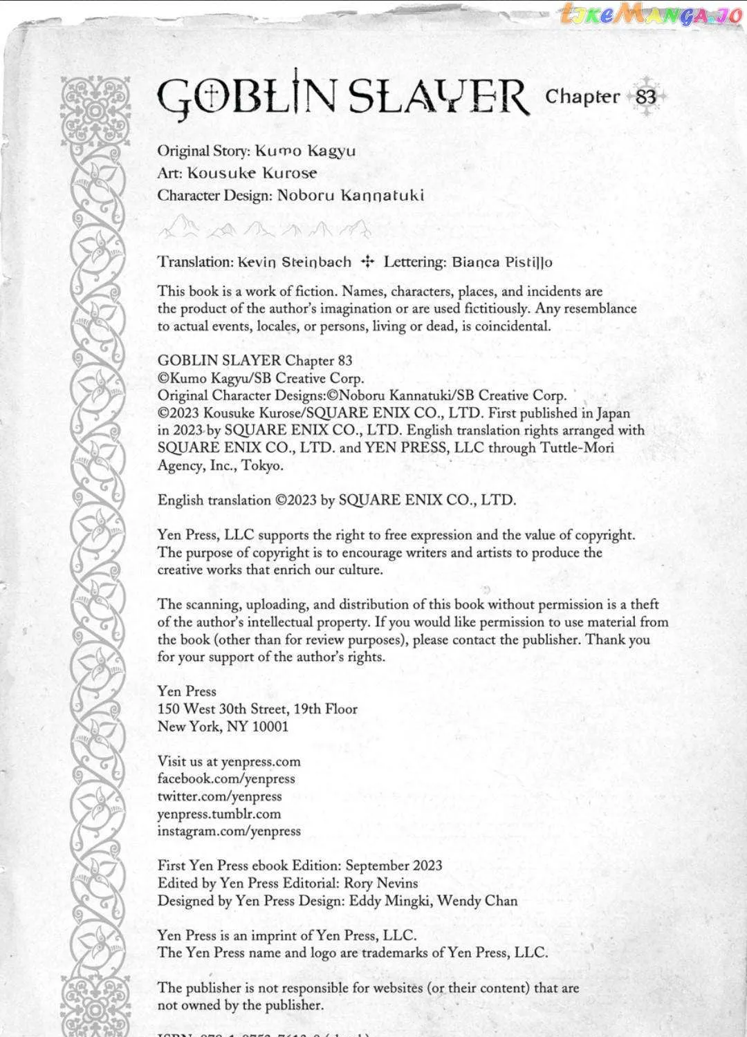 Read Goblin Slayer Manga Online