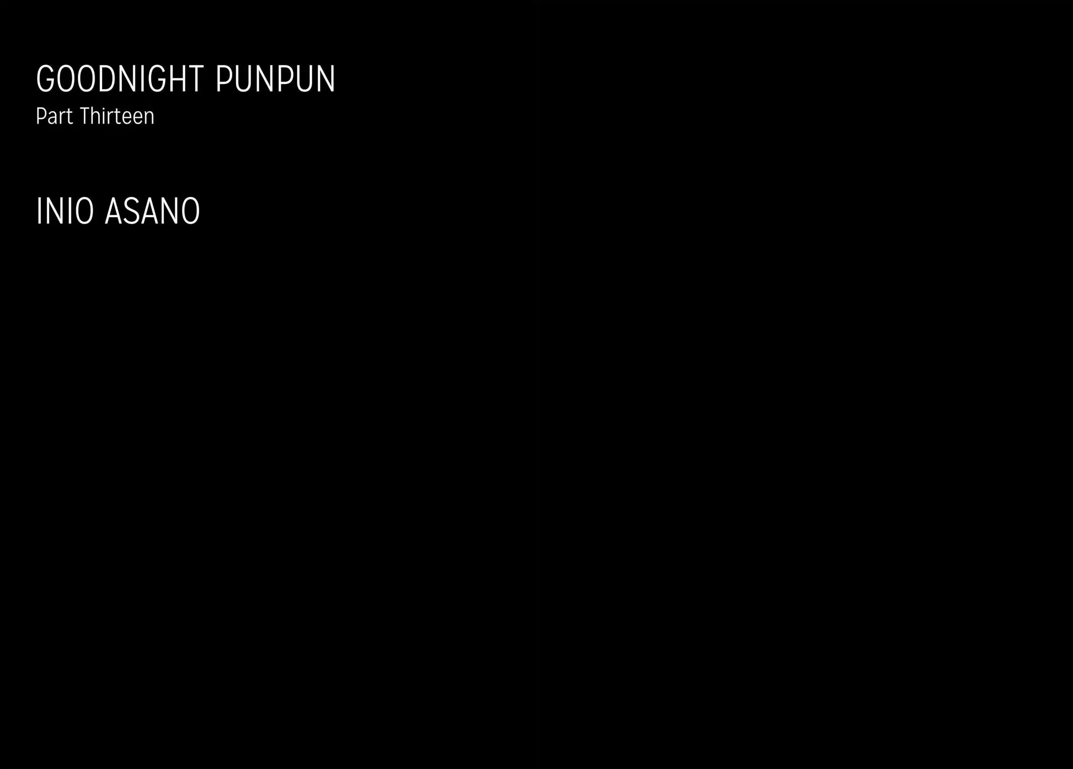 Read Goodnight Punpun Manga Online