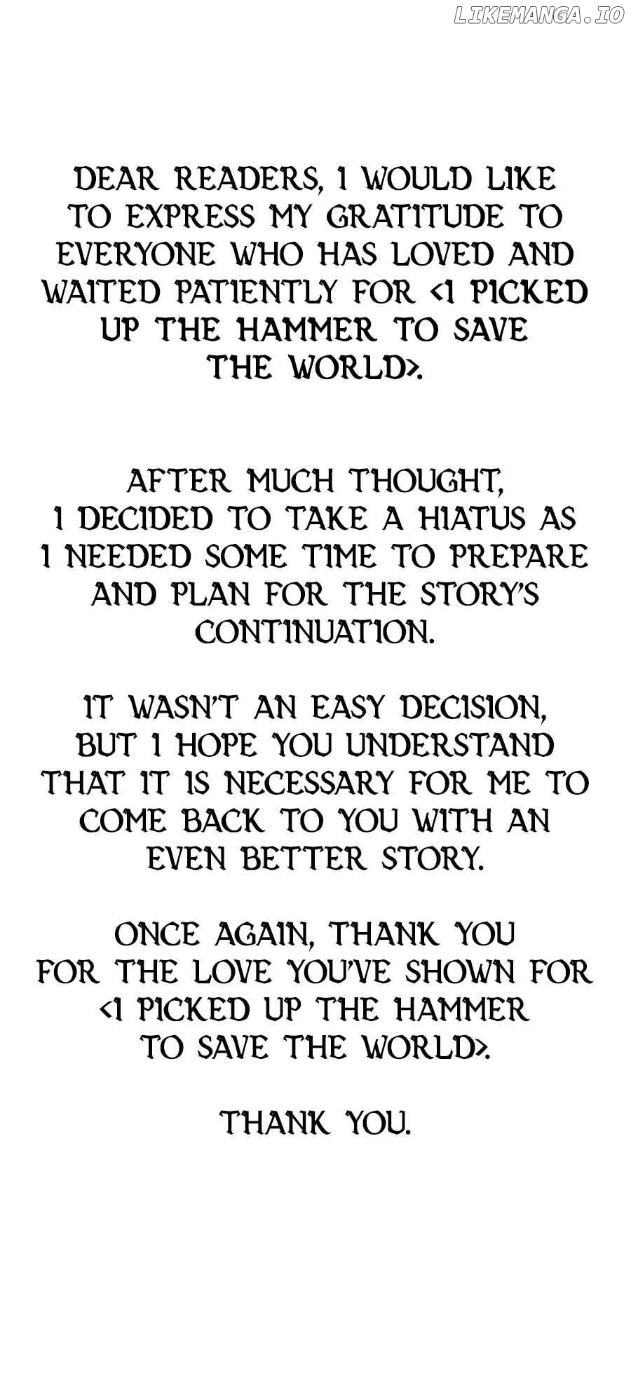 Read I Picked A Hammer To Save The World Manga Online