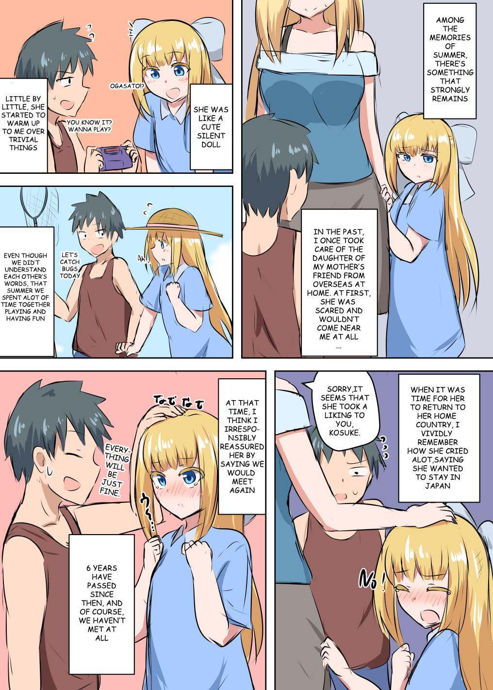 Read Kinpatsu no osananajimi ga seicho shite sunen-buri ni ai ni kita hanashi Manga Online