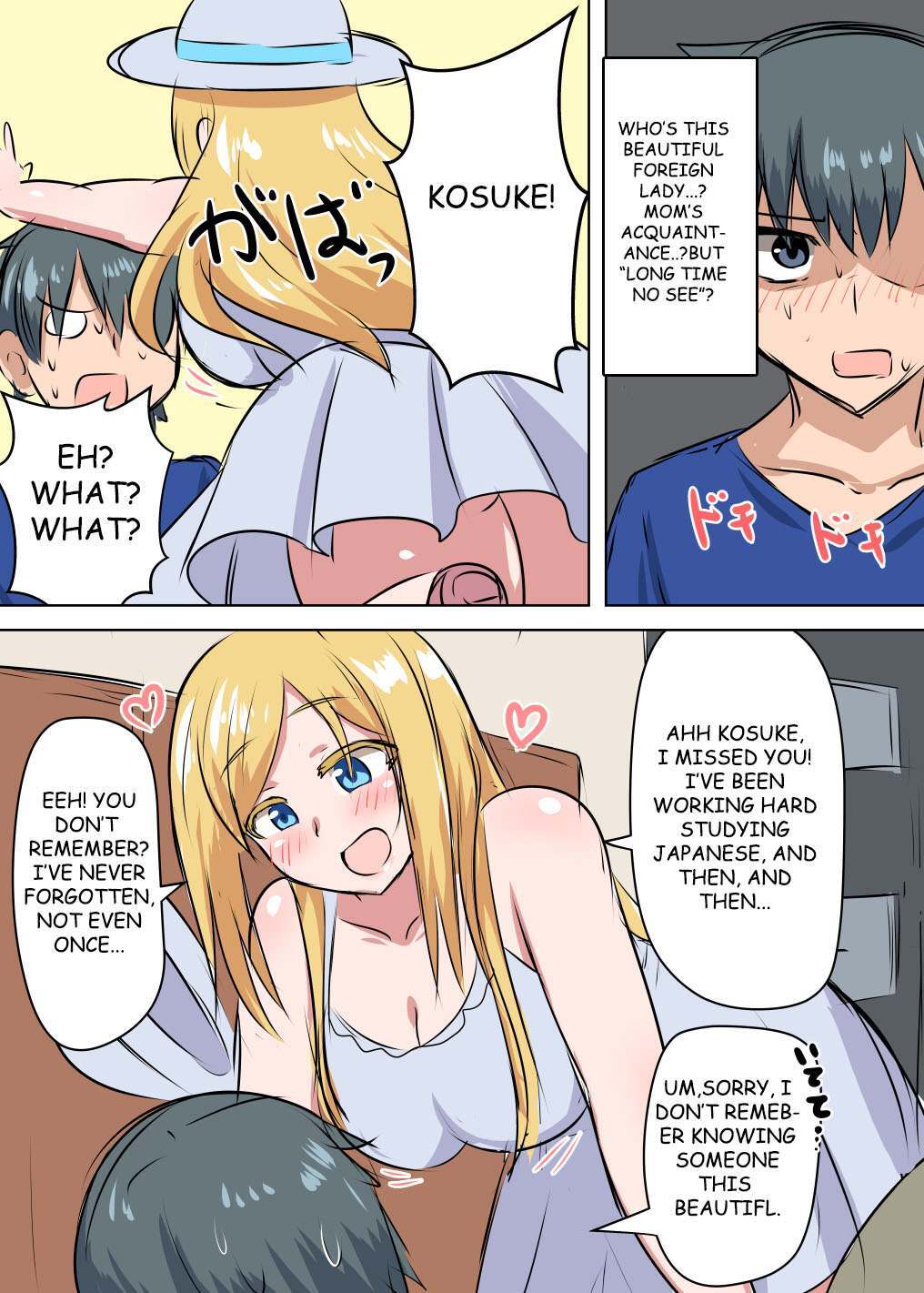 Read Kinpatsu no osananajimi ga seicho shite sunen-buri ni ai ni kita hanashi Manga Online