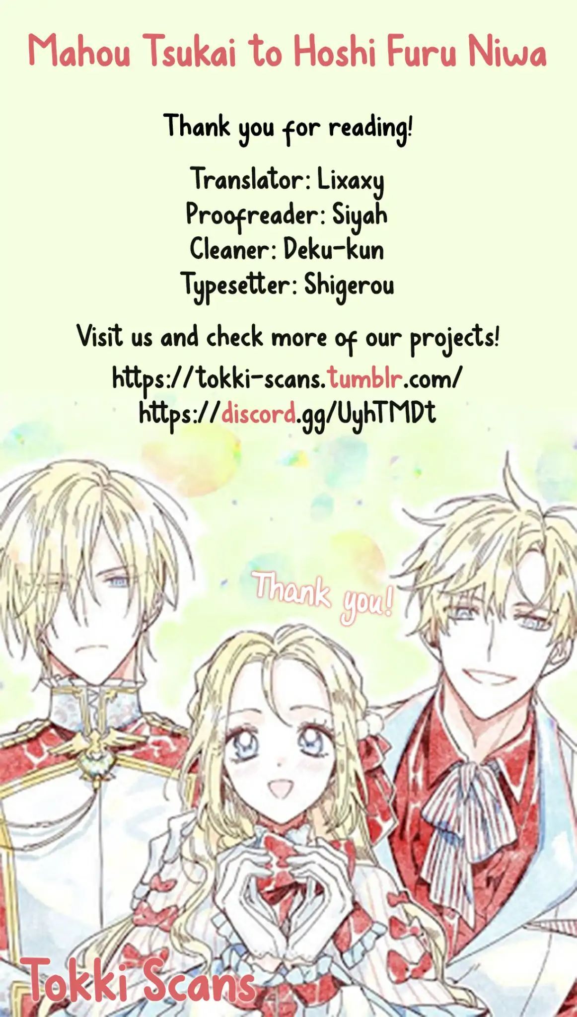 Read Mahou Tsukai to Hoshi Furu Niwa Manga Online