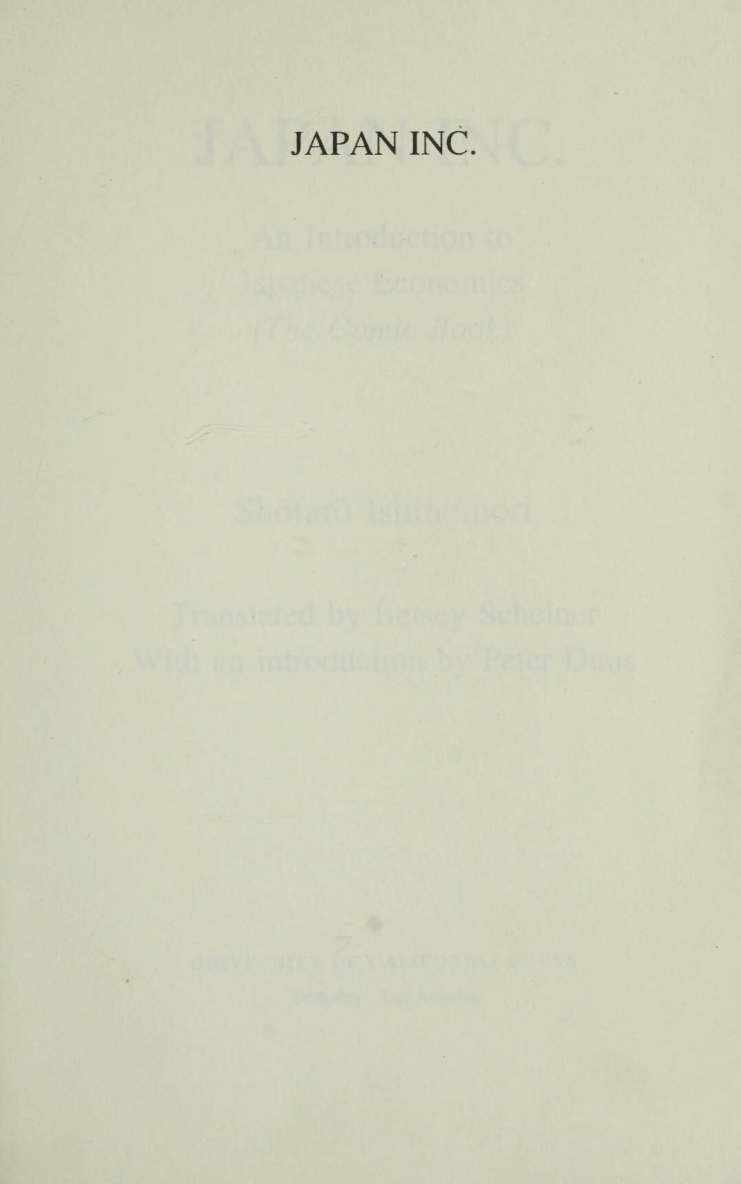 Read Manga Introduction to the Japanese Economy Manga Online