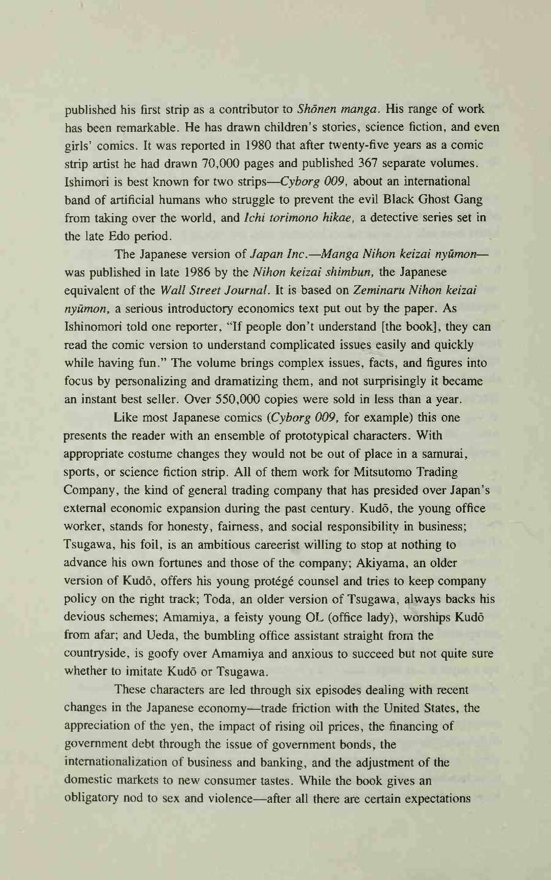 Read Manga Introduction to the Japanese Economy Manga Online