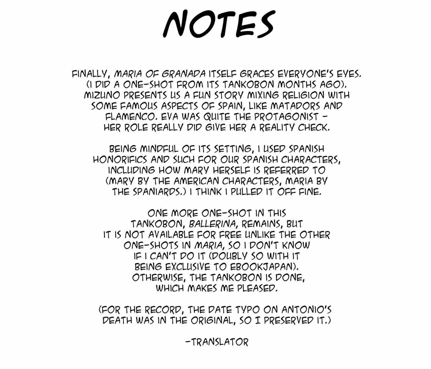 Read Maria of Granada Manga Online