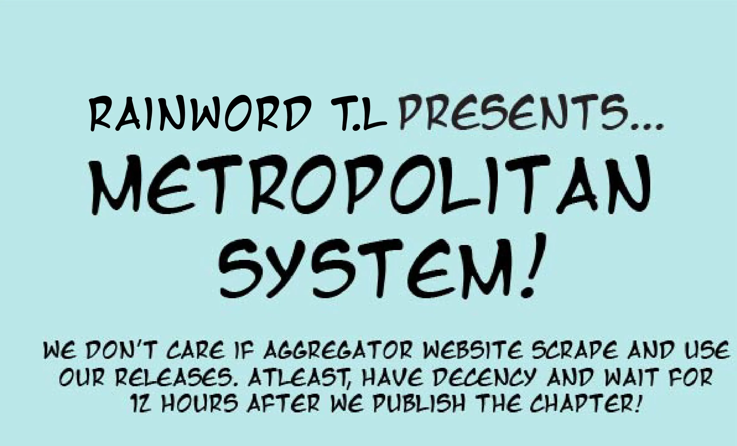 Read Metropolitan System Manga Online