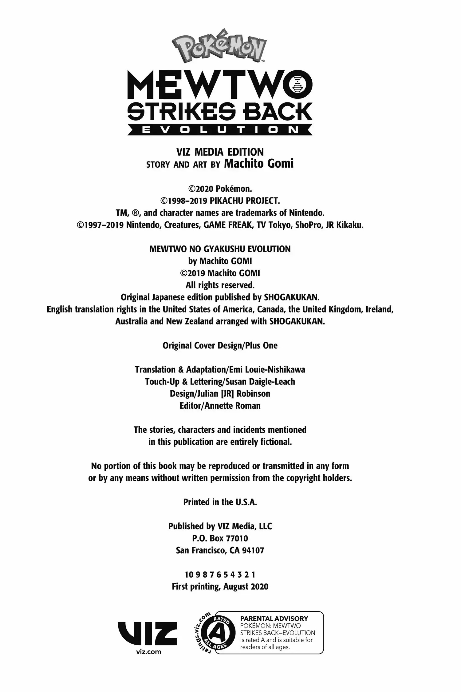 Read Mewtwo Strikes Back Evolution Manga Online