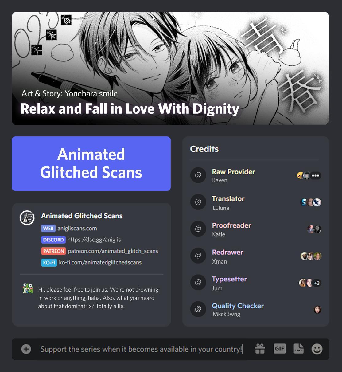 Read Relax and Fall in Love With Dignity Manga Online