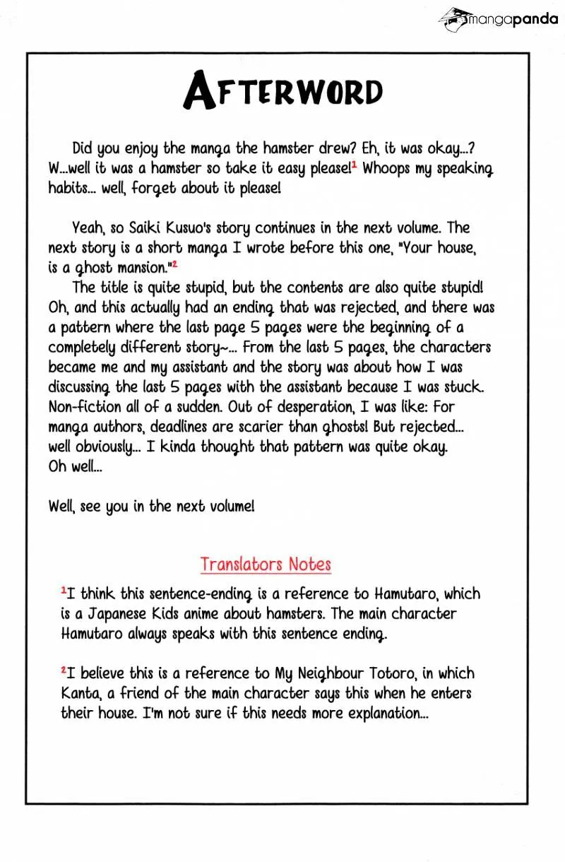 Read Saiki Kusuo No Sainan Manga Online