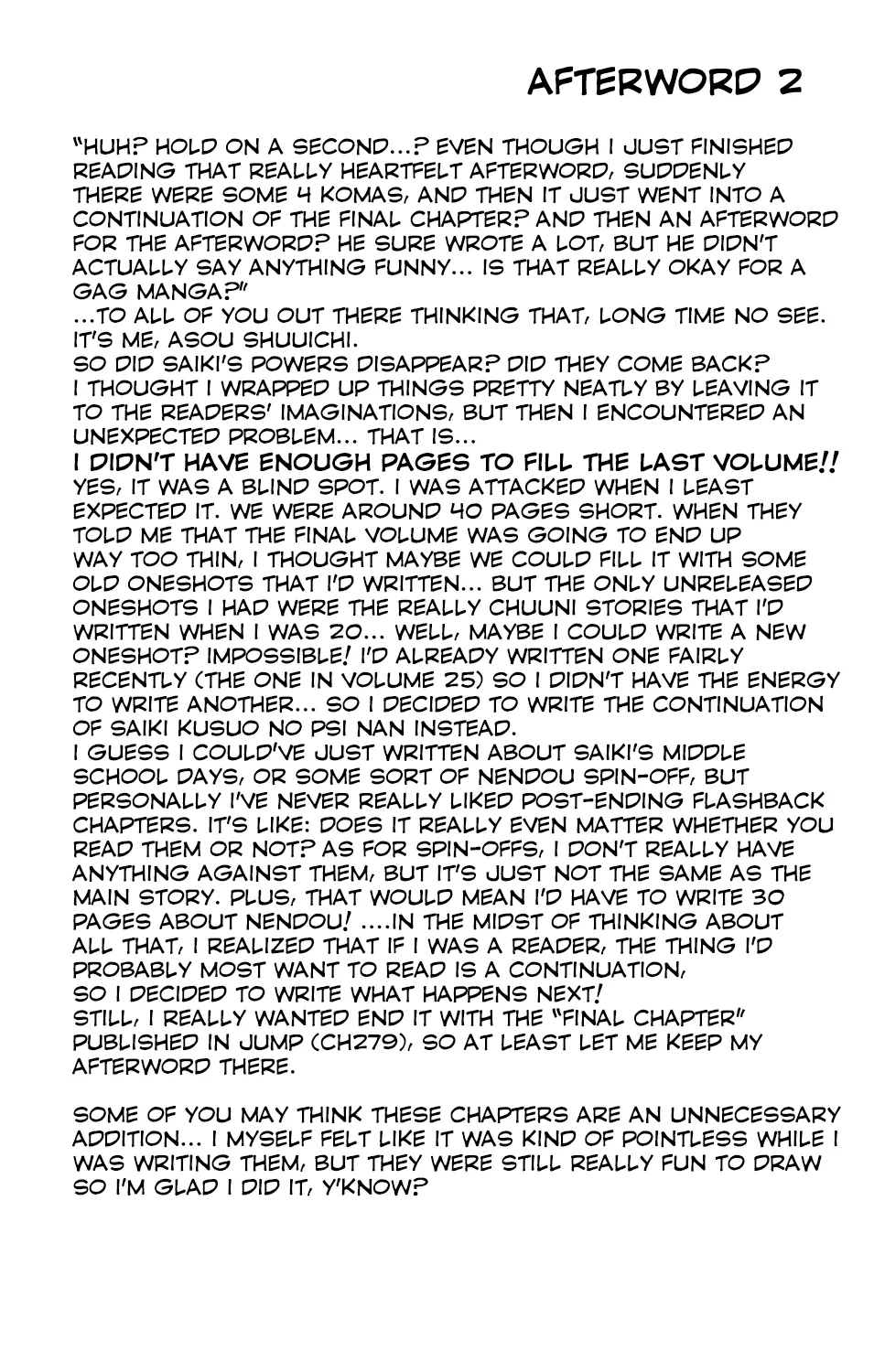 Read Saiki Kusuo No Sainan Manga Online