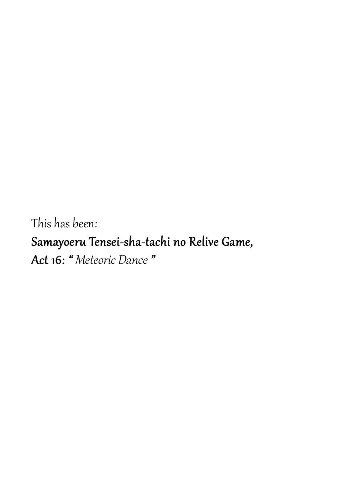 Read Samayoeru Tensei-sha-tachi no Relive Game Manga Online