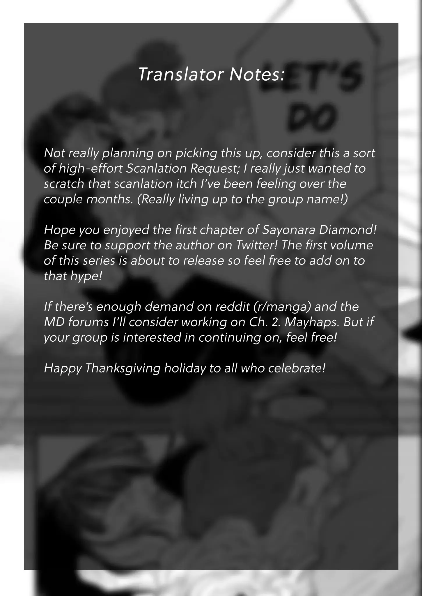 Read Sayonara Diamond Manga Online