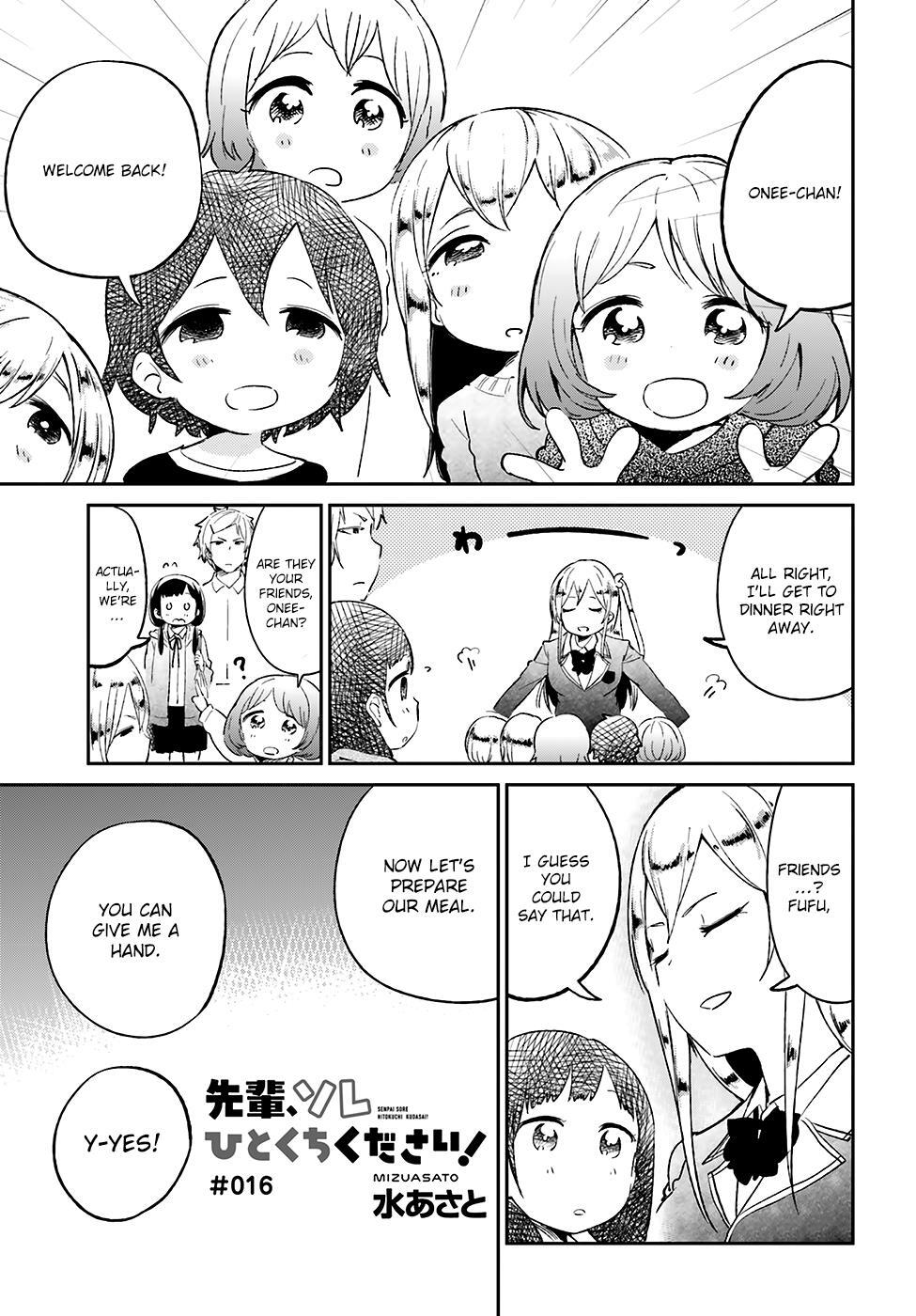 Read Senpai, Sore Hitokuchi Kudasai! Manga Online