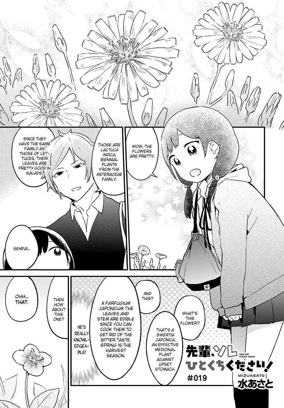 Read Senpai, Sore Hitokuchi Kudasai! Manga Online