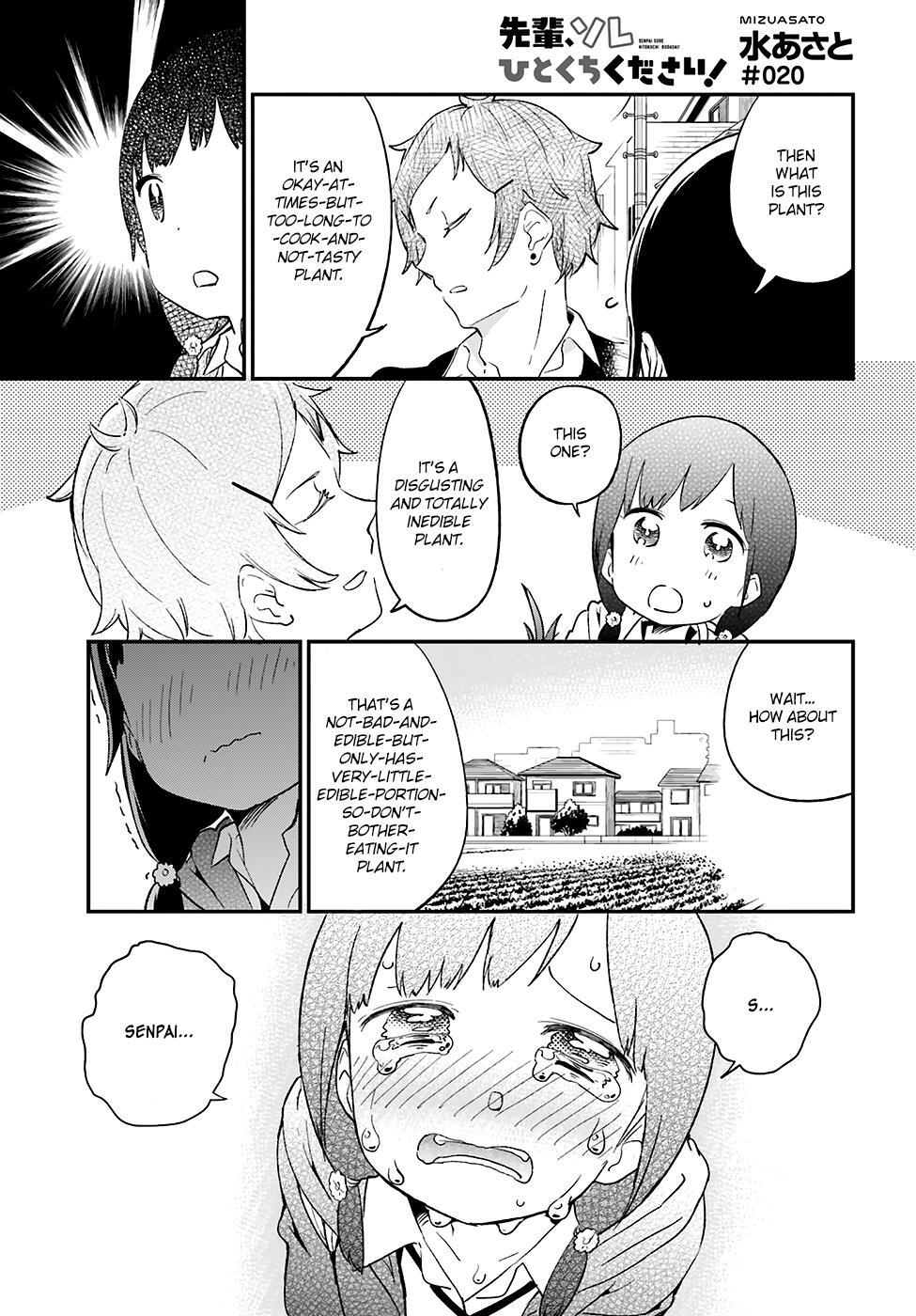 Read Senpai, Sore Hitokuchi Kudasai! Manga Online