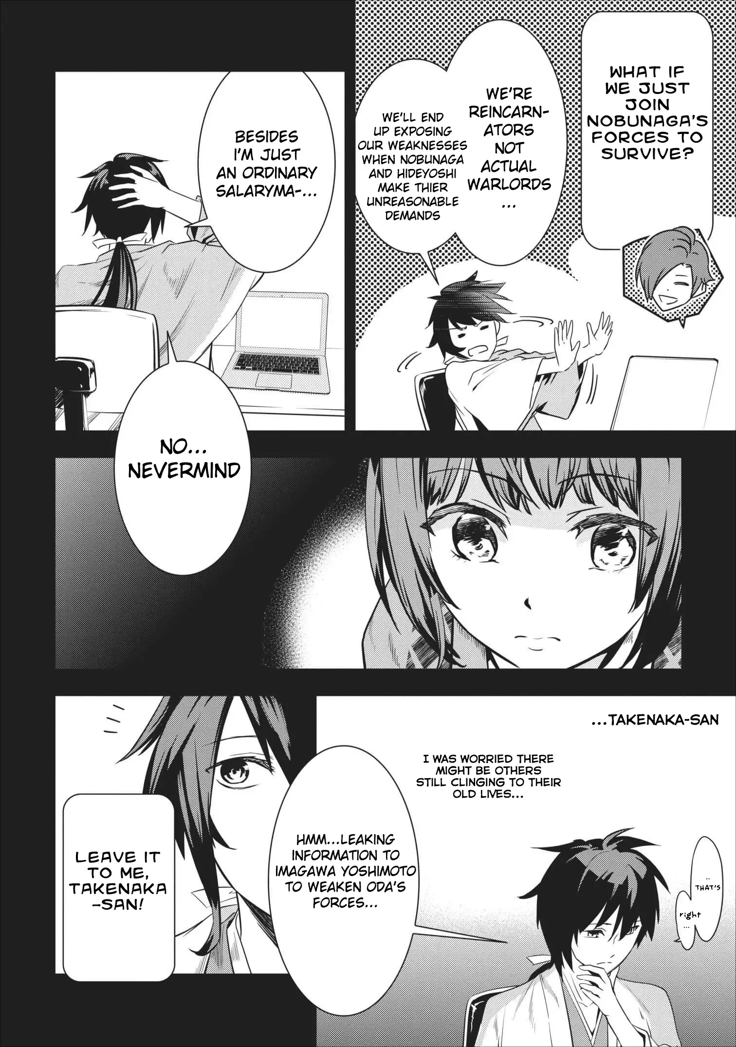 Read Tensei! Takenaka Hanbei- Minor Bushou ni Tensei shita Nakama-tachi to Sengoku Ranse wo Ikinuku Manga Online