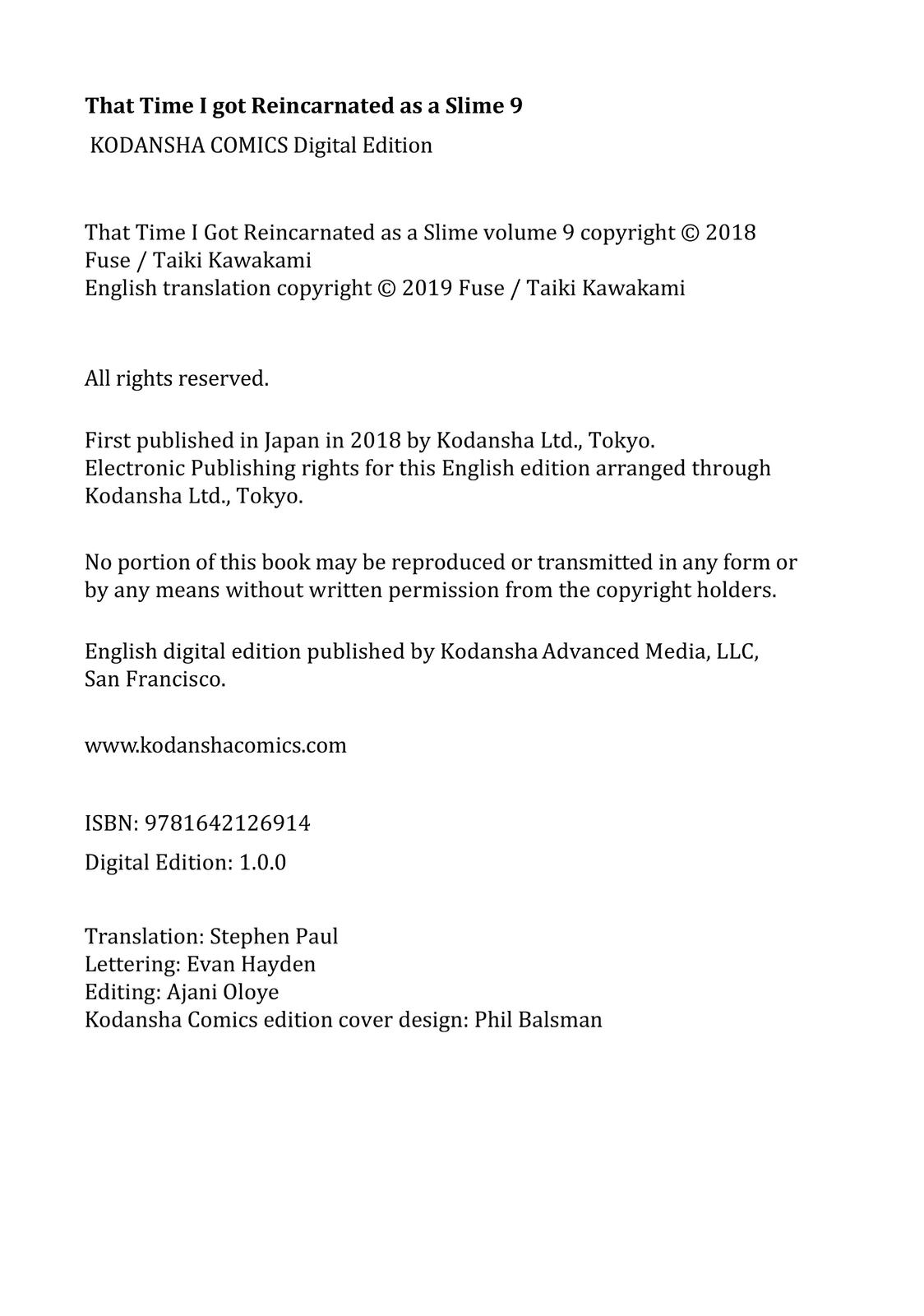 Read That Time I Got Reincarnated as a Slime Manga Online