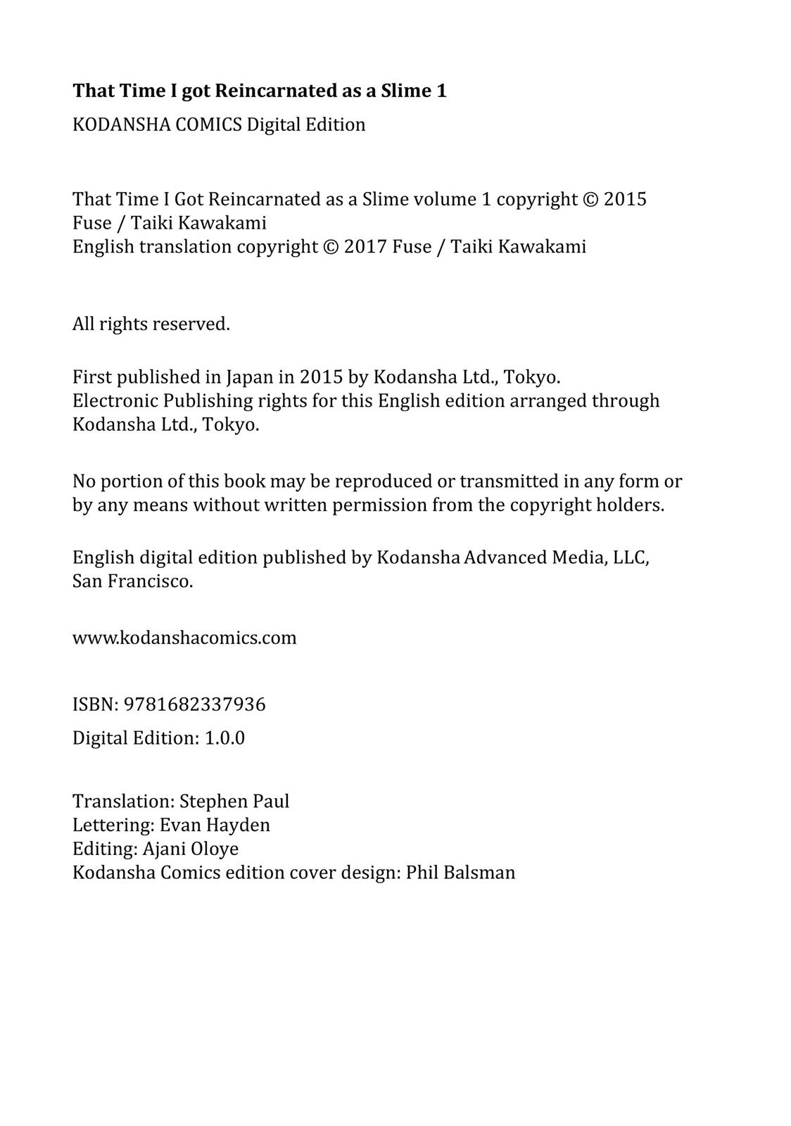 Read That Time I Got Reincarnated as a Slime Manga Online