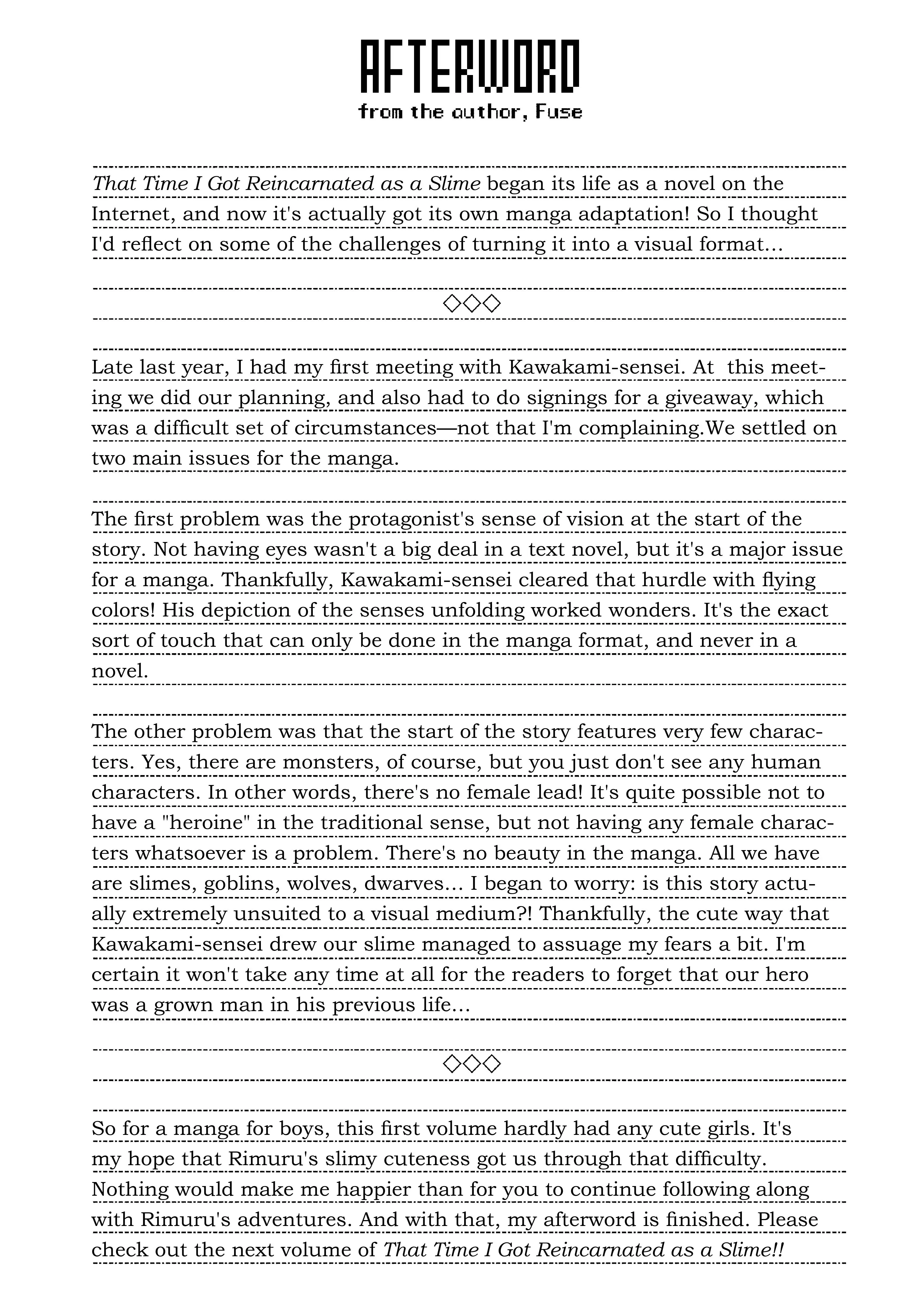 Read That Time I Got Reincarnated as a Slime Manga Online