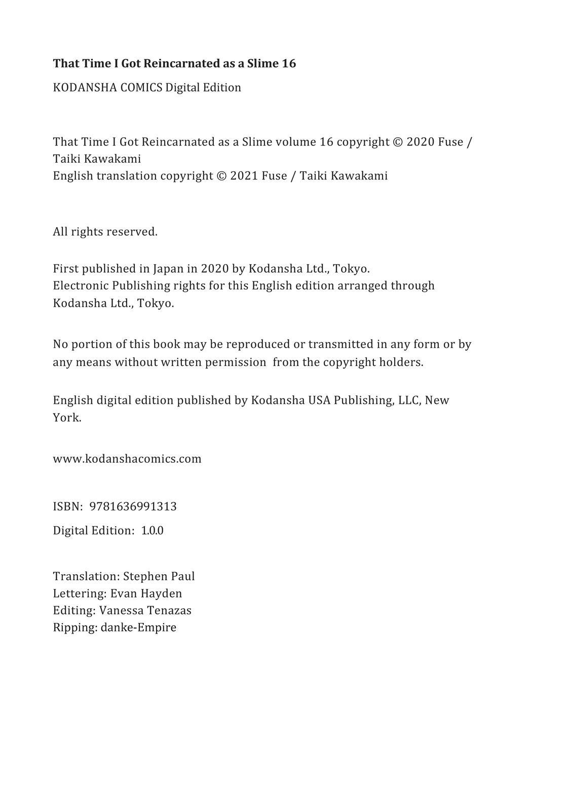 Read That Time I Got Reincarnated as a Slime Manga Online